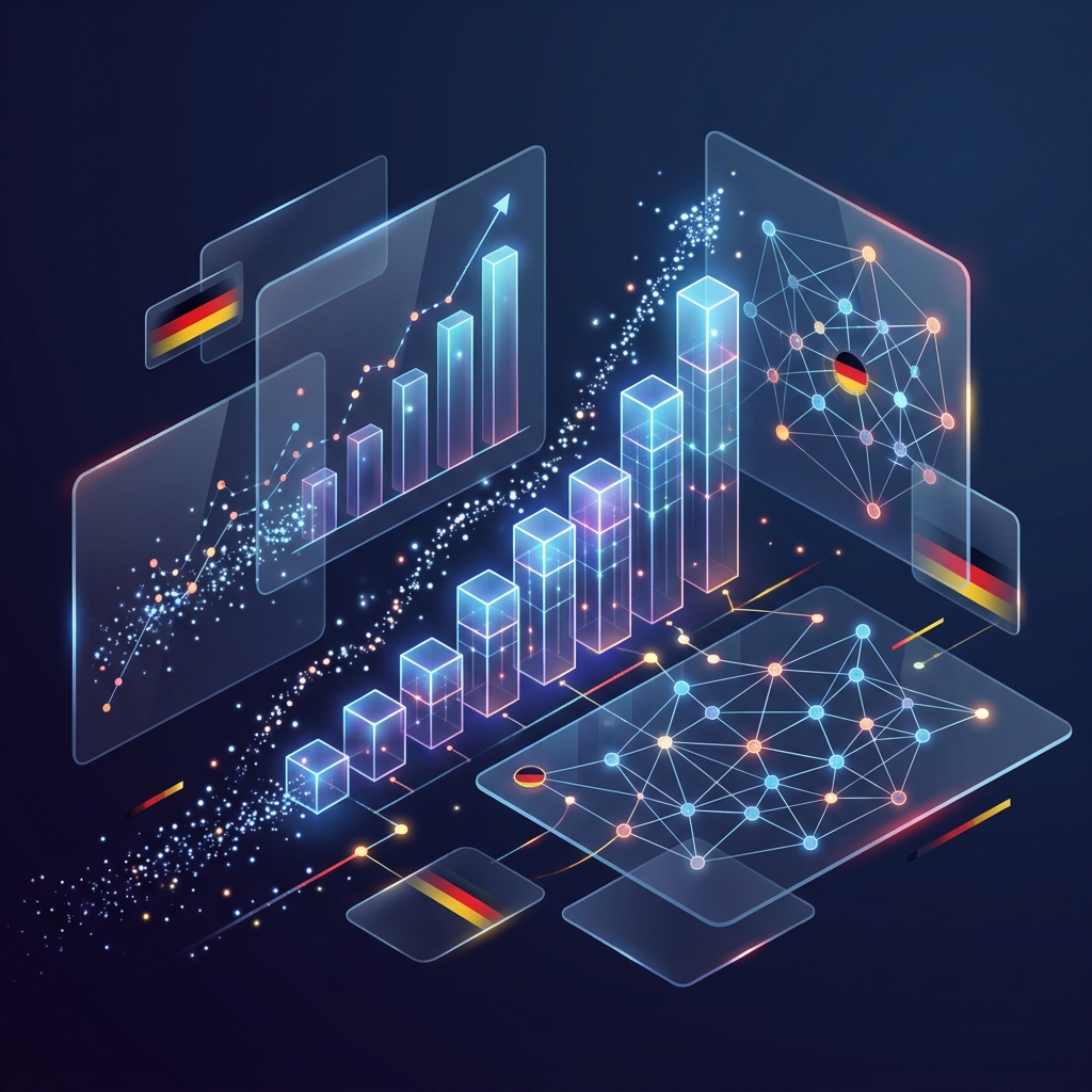 Digitale Effizienz-Metriken und Statistiken Infografik
